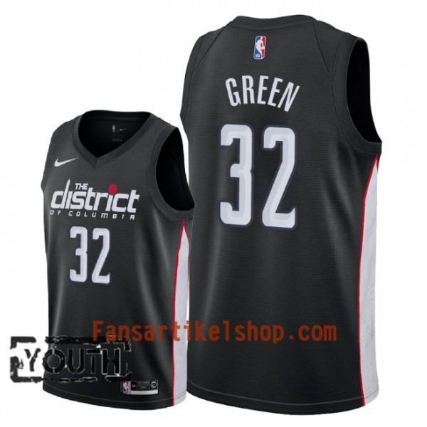 Washington Wizards Trikot Jeff Green 32 2018-19 Nike City Edition Schwarz Swingman - Kinder Washington Wizards Trikot Jeff Green 32 2018-19 Nike City Edition Schwarz Swingman - Kinder